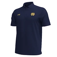 Polo Performance Under Armour bleu marine à rayures sur la poitrine pour homme des éliminatoires Fighting Irish de Notre Dame