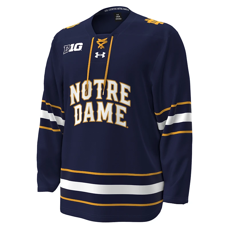 Men's Under Armour Navy Notre Dame Fighting Irish Replica Hockey Jersey
