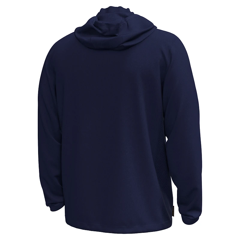Men's Under Armour Navy Notre Dame Fighting Irish Rival Stretch Woven Full-Zip Hoodie Jacket