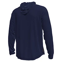 T-shirt à capuche et manches longues Under Armour bleu marine pour homme, Fighting Irish de Notre Dame