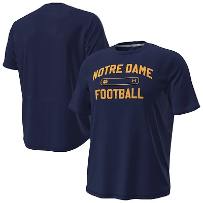 Men's Under Armour Navy Notre Dame Fighting Irish Sideline Knockout T-Shirt