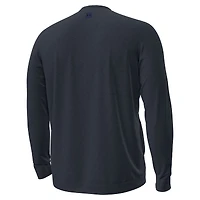 Sweat-shirt Under Armour bleu marine pour homme, modèle Fighting Irish de Notre Dame, Meridian Tri-Blend