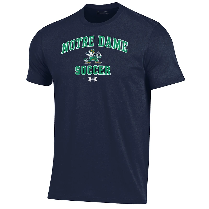 Men's Under Armour Navy Notre Dame Fighting Irish Soccer Arch Over Performance T-Shirt
