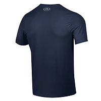 T-shirt Under Armour bleu marine pour homme, motif Arch Over Performance, Notre Dame Fighting Irish Soccer