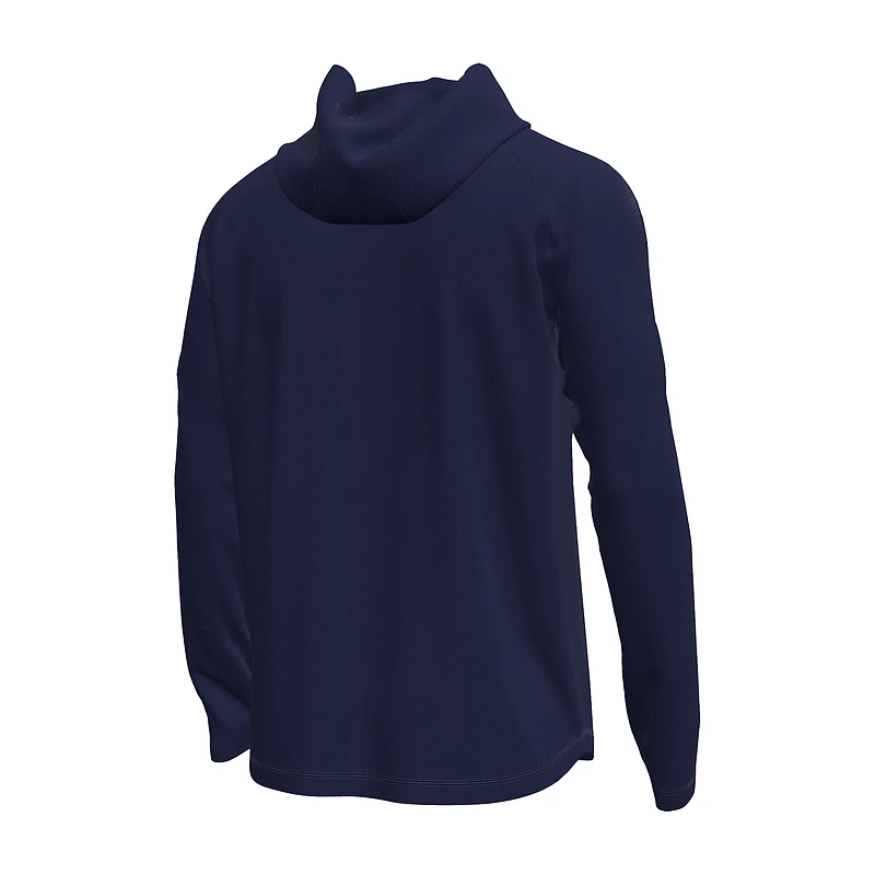Men's Under Armour  Navy Notre Dame Fighting Irish Tech Stretch Long-Sleeve Hooded T-Shirt
