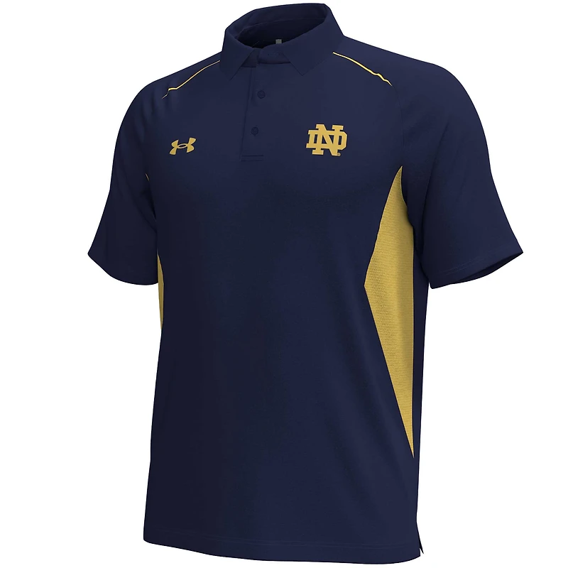 Men's Under Armour Navy Notre Dame Fighting Irish Title Performance Polo