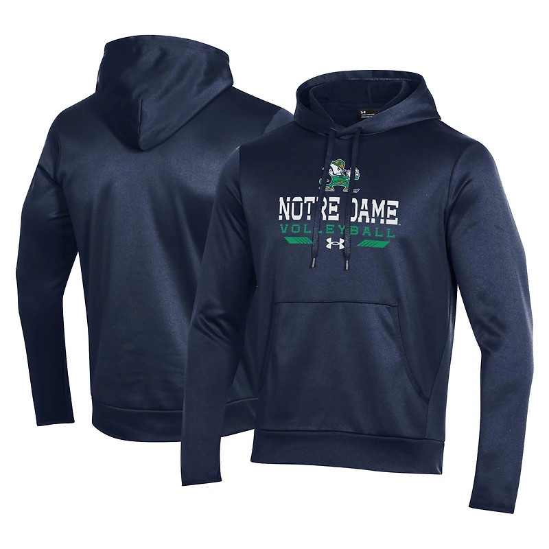 Men's Under Armour Navy Notre Dame Fighting Irish Volleyball Icon Pullover Hoodie