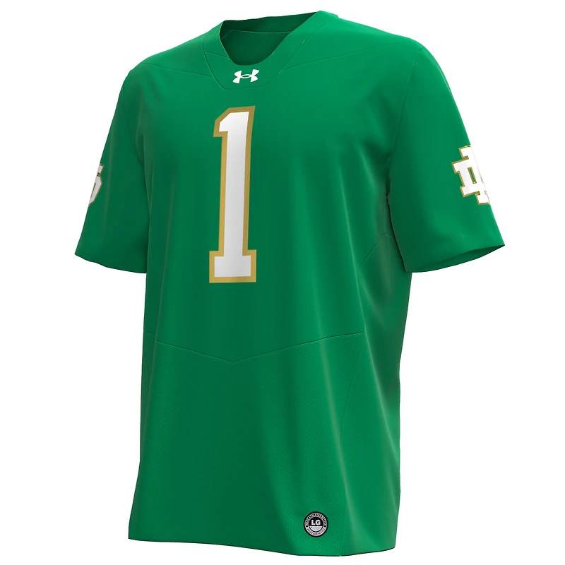 Under Armour #1 Kelly Green Notre Dame Fighting Irish Replica Maillot de football pour homme