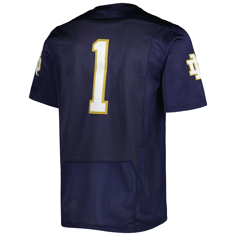 Maillot Under Armour #1 Navy Notre Dame Fighting Irish Premier Limited pour homme