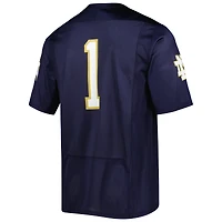 Under Armour #1 Navy Notre Dame Fighting Irish Team Réplique du maillot de football pour homme