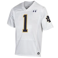 Under Armour #1 Blanc Notre Dame Fighting Irish Premiere Maillot de football pour homme