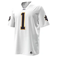 Under Armour #1 Blanc Notre Dame Fighting Irish Replica Maillot de football pour homme
