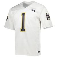 Under Armour #1 Blanc Notre Dame Fighting Irish Team Wordmark Réplique Maillot de Football pour Homme
