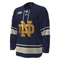 Maillot de hockey réplique alternatif Under Armour n° 42 bleu marine Notre Dame Fighting Irish pour homme
