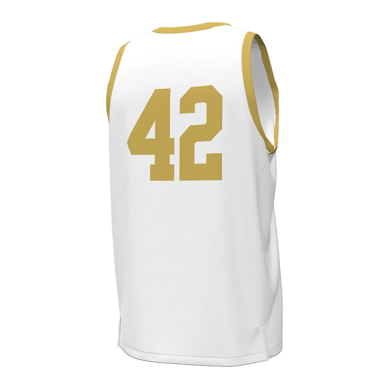 Men's Under Armour #42 White Notre Dame Fighting Irish Replica Basketball Jersey