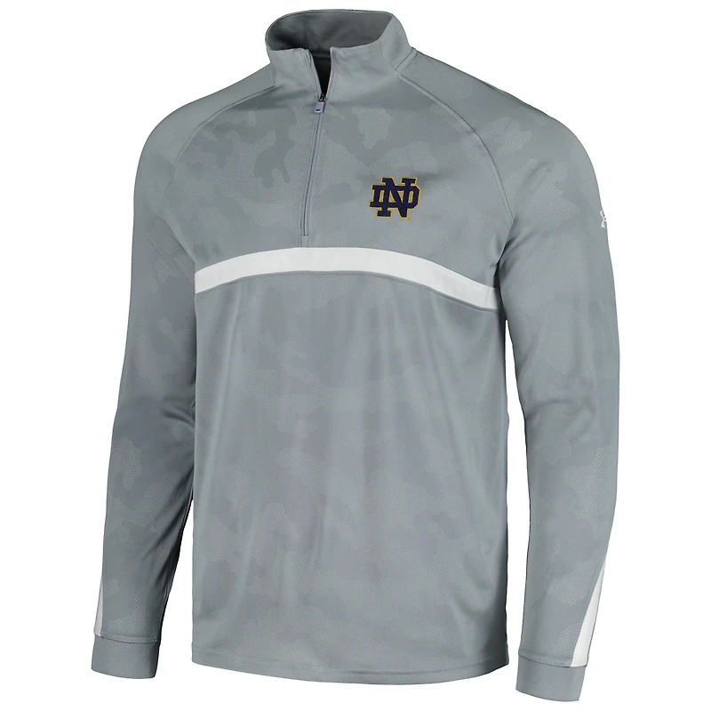 Haut à quart de zip camouflage Under Armour Steel Notre Dame Fighting Irish Gameday pour hommes
