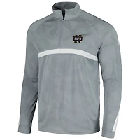 Haut à quart de zip camouflage Under Armour Steel Notre Dame Fighting Irish Gameday pour hommes