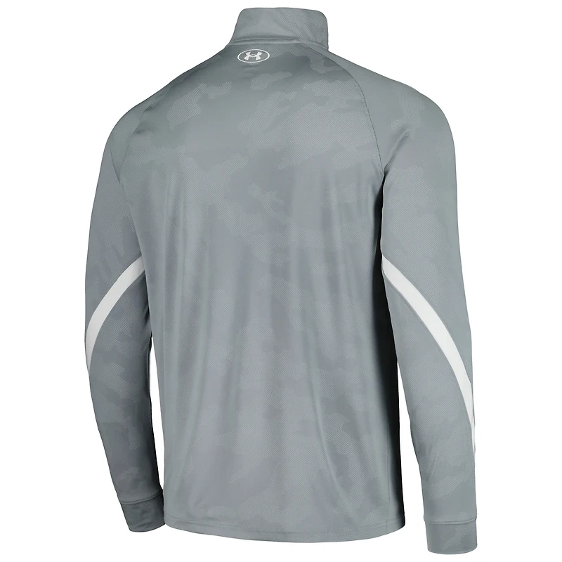 Haut à quart de zip camouflage Under Armour Steel Notre Dame Fighting Irish Gameday pour hommes