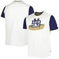 Under Armour - T-shirt Notre Dame Fighting Irish Iconic Block blanc/bleu marine pour homme