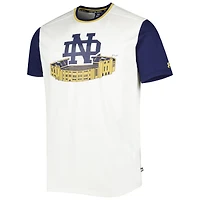 Under Armour - T-shirt Notre Dame Fighting Irish Iconic Block blanc/bleu marine pour homme