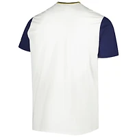Under Armour - T-shirt Notre Dame Fighting Irish Iconic Block blanc/bleu marine pour homme