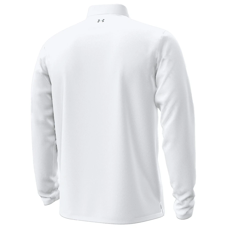 Men's Under Armour White Notre Dame Fighting Irish All Fight Motion Quarter-Zip Sweatshirt