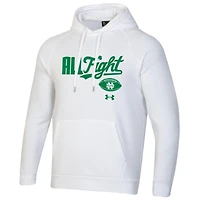 Men's Under Armour White Notre Dame Fighting Irish All Fight Rival Fleece Hoodie