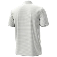 Men's Under Armour White Notre Dame Fighting Irish Basketball Leprechaun Drive Micro Groove Stripe Polo