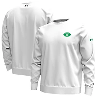 Sweat-shirt en molleton Under Armour blanc pour homme, motif Fighting Irish de Notre Dame, idéal le football