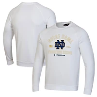 Sweat-shirt polaire blanc Under Armour Notre Dame Fighting Irish Freedom Rival pour homme