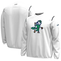 Sweat-shirt Under Armour pour homme, blanc, Notre Dame Fighting Irish Golf, écusson chenille Leprechaon, modèle Unstoppable