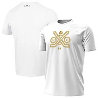 T-shirt de hockey blanc Under Armour pour homme Notre Dame Fighting Irish Ireland