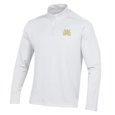 Haut à enfiler glissière quart de tour blanc Under Armour Notre Dame Fighting Irish Ireland Motion pour homme