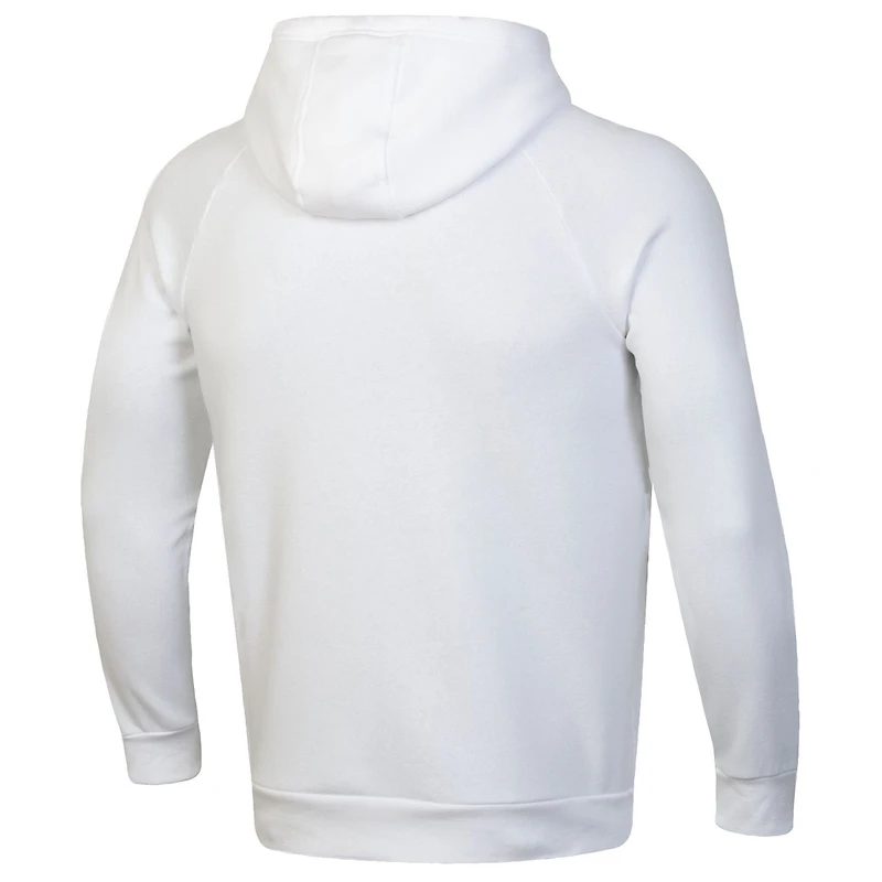 Sweat à capuche en polaire Under Armour blanc pour homme Notre Dame Fighting Irish Leprechaun Rival