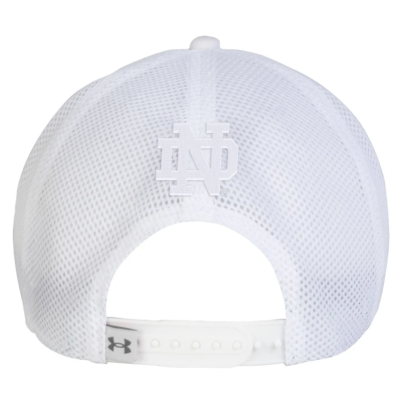 Men's Under Armour  White Notre Dame Fighting Irish Mesh Adjustable Hat