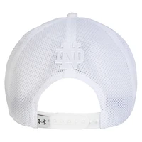 Men's Under Armour  White Notre Dame Fighting Irish Mesh Adjustable Hat