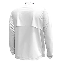 Veste à manches longues et fermeture éclair quart de tour Under Armour blanche Notre Dame Fighting Irish Motivate pour homme