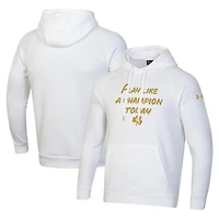 Sweat à capuche blanc Under Armour Notre Dame Fighting Irish PLACT Gold Rush Rival Raglan pour hommes