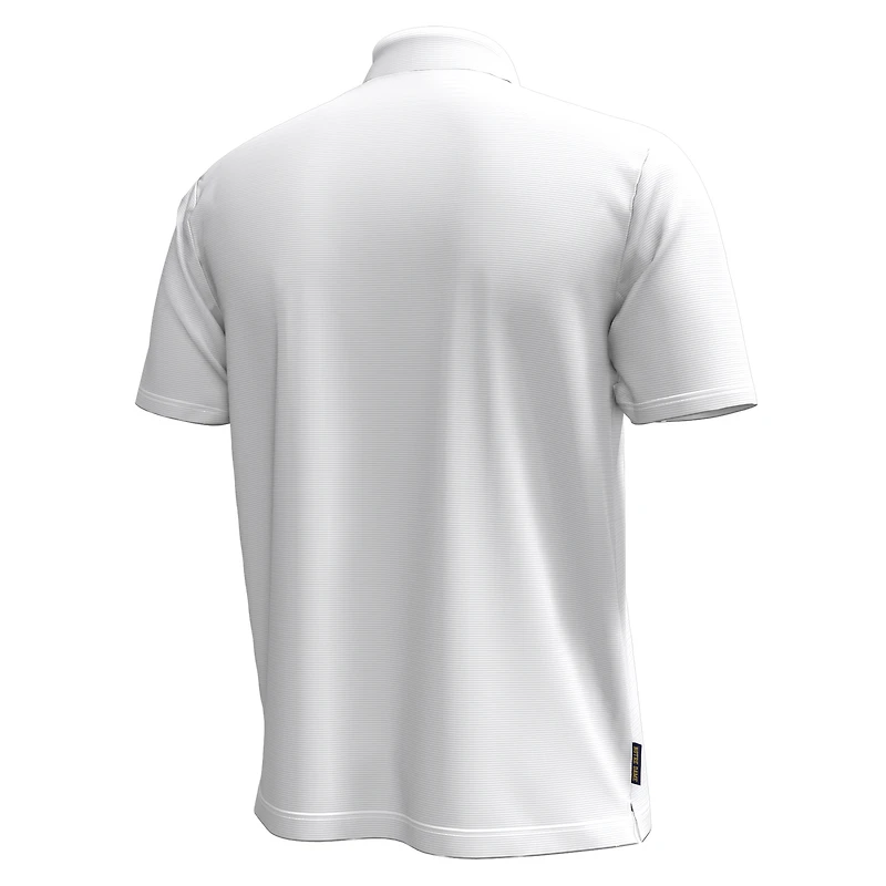 Men's Under Armour White Notre Dame Fighting Irish Playoff Chest Stripe Performance Polo