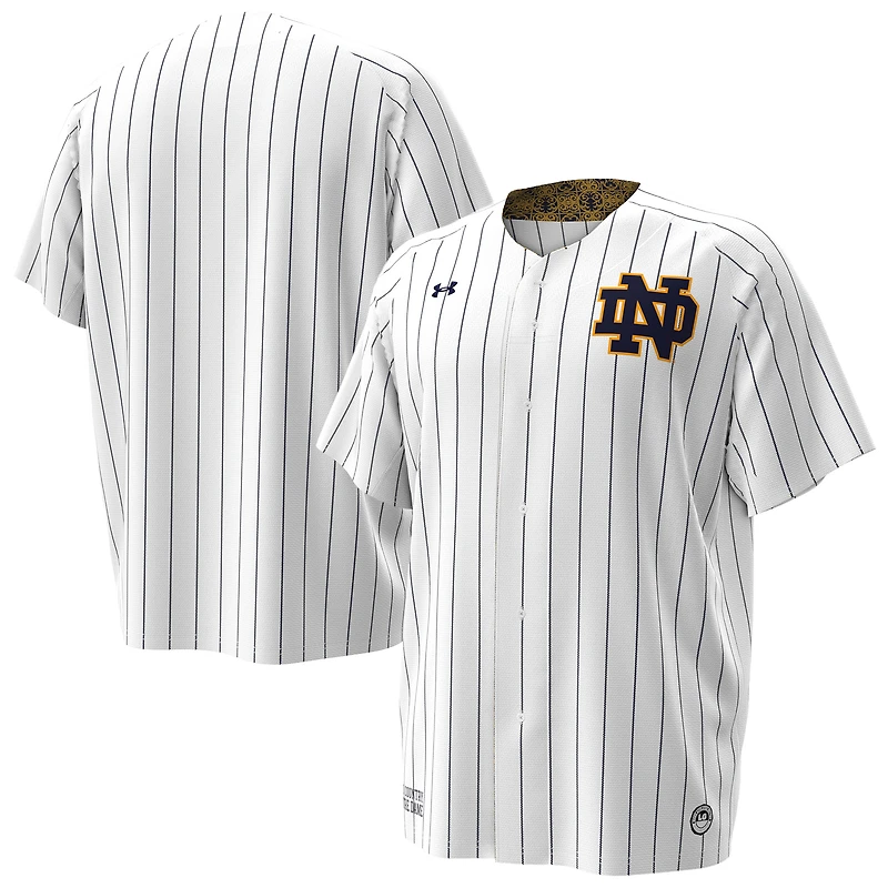 Maillot de baseball réplique Under Armour blanc Notre Dame Fighting Irish pour homme