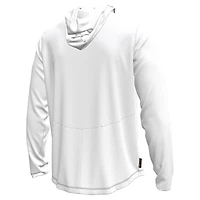 T-shirt à capuche et manches longues Under Armour blanc pour homme, Fighting Irish de Notre Dame