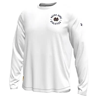 T-shirt à manches longues Under Armour blanc pour homme, Fighting Irish de Notre Dame, Knockout