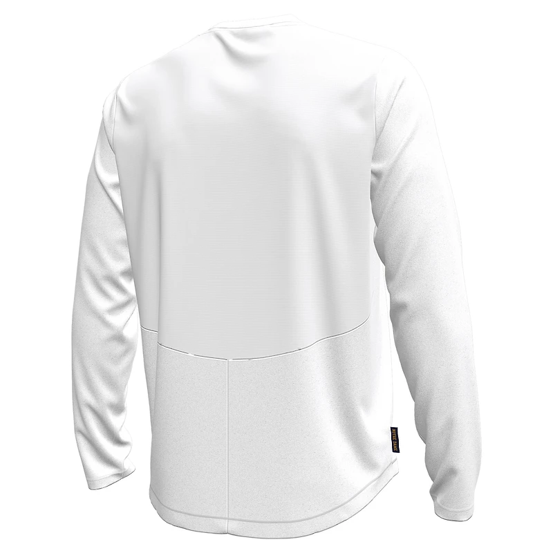 T-shirt à manches longues Under Armour blanc pour homme, Fighting Irish de Notre Dame, Knockout