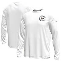 T-shirt à manches longues Under Armour blanc pour homme, Fighting Irish de Notre Dame, Knockout