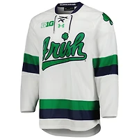 Men's Under Armour White Notre Dame Fighting Irish Team Replica Hockey Jersey