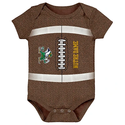 Body de football Catch Me marron pour nouveau-né et bébé Notre Dame Fighting Irish
