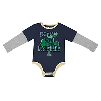Body à manches longues pour nouveau-né et bébé Colosseum Navy Notre Dame Fighting Irish Next Stop