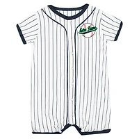 Newborn & Infant Colosseum White Notre Dame Fighting Irish Pinstripe Dusty Romper