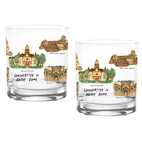 Notre Dame Fighting Irish 16oz. Laura Wilcox University Hall Two-Piece Rocks Glass Set