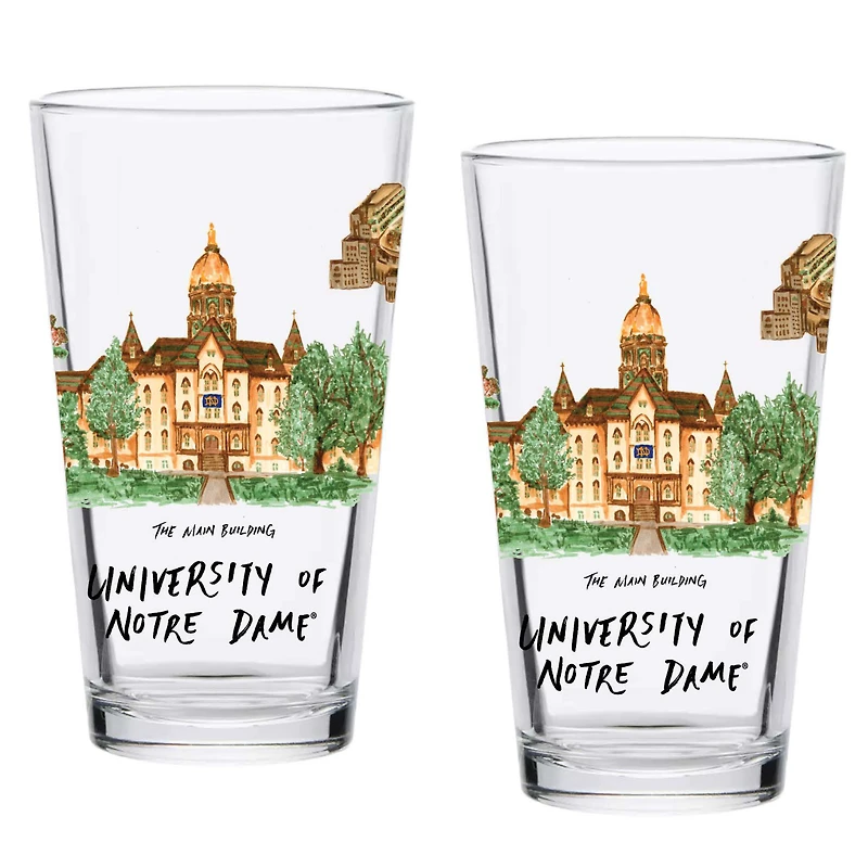 Notre Dame Fighting Irish 2-Pack 16oz. Laura Wilcox University Pint Set